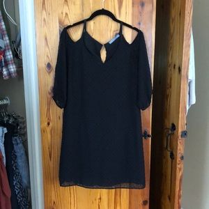Octavia Off Shoulder Black Mini Dress